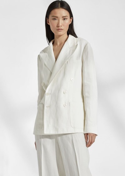 Dámské Bundy Ralph Lauren Alexi Linen - 05382-ZUNI